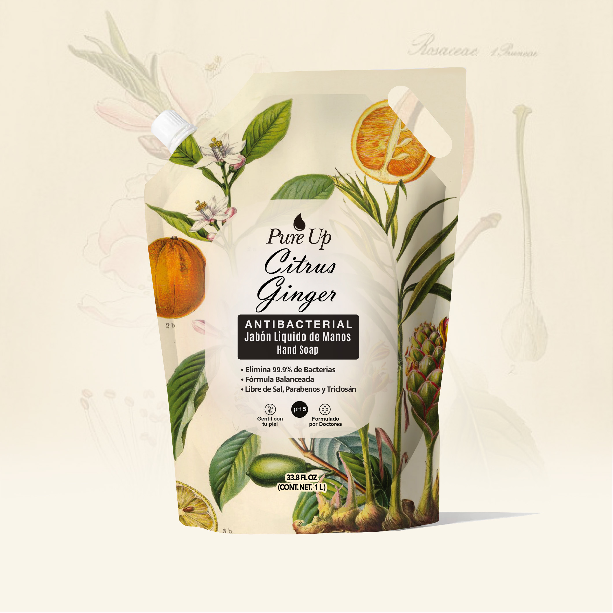 Jabón líquido de manos Refill Citrus Ginger 1L
